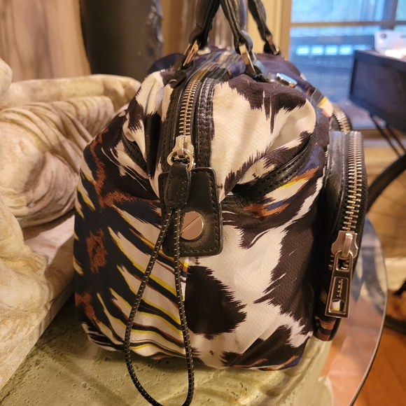 L.A.M.B. by Gwen Stefani Ikat Nylon Leather Satchel Luxury Designer Bag #589 - Picture 12 of 13